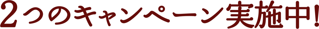 ２つのキャンペーン実施中!