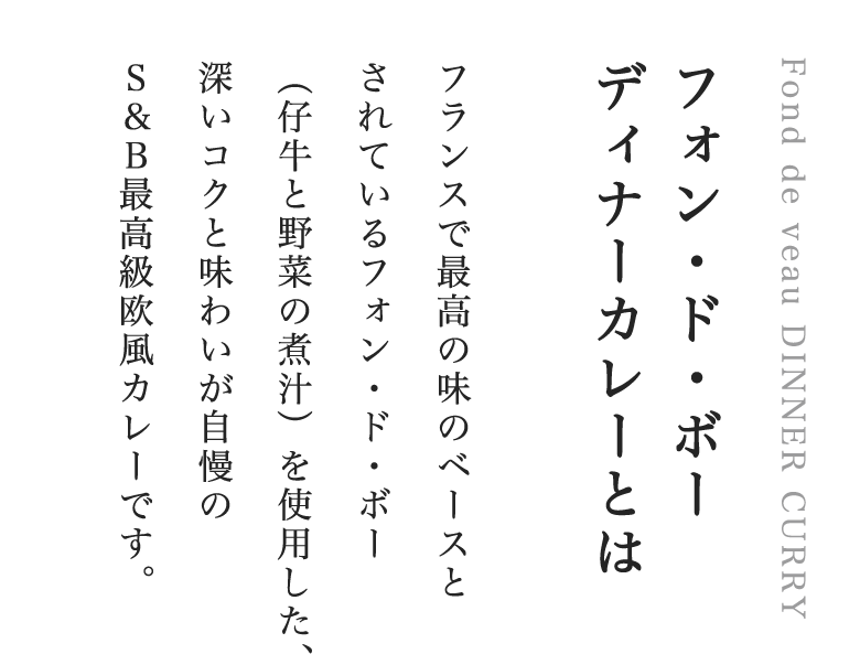 フォン・ド・ボー  ディナーカレーとは