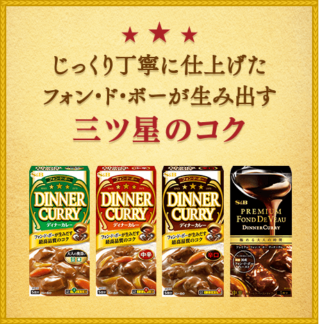 じっくり丁寧に仕上げたフォン・ド・ボーが生みだす三ツ星のコク　フォン・ド・ボー　ディナーカレー